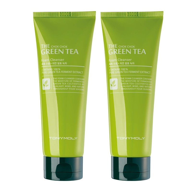 TONYMOLY The Chok Chok Green Tea Foam Cleanser, 2 ct.