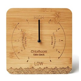 Northcore Surfing and Watersports Accessories - Wall Mounted Bamboo Tide Clock - Made from Natural sustainable bamboo