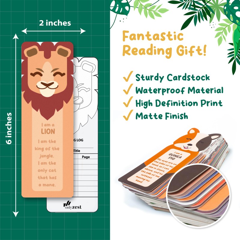 Only Zest Fun Bookmarks in Bulk for Kids - 40