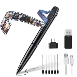 QZT Camera Pen, HD 1080P Small Camera Portable Surveillance Camera, with 32 GB Card with Recording and Photo Functions, Suitable for Recording Home Office Meetings