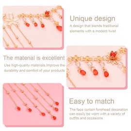 AYVRUOP Tiara Women's Tassels Crystal Tiara Goddess Headpiece Elf Princess Mermaid Princess Headpiece Bridal Head Chain Wedding Crystal Headwear Tassel Headpiece, Gold, gold