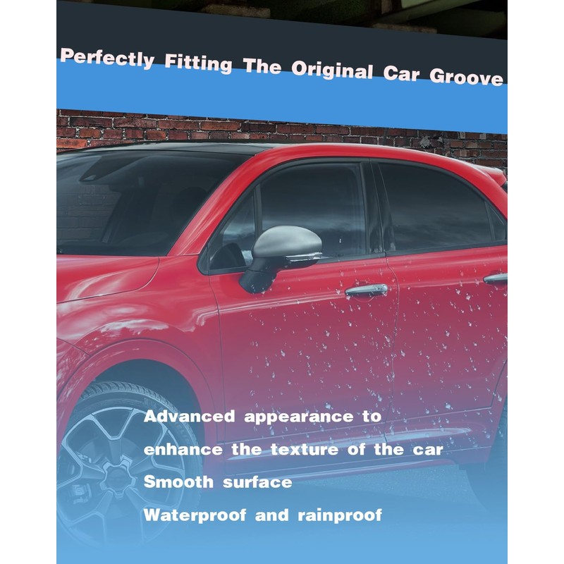 OWNDR Chrome Exterior Door Handle Cap Fit for Fiat 500X
