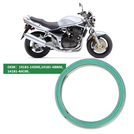 YINETTECH 4 Stück Motorrad-Krümmerdichtungen 42 X 34 X 5 Mm 14181-14D00 Kompatibel mit Suzuki GSF1200 Bandit 1995-2006