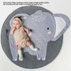 Baby Play Mat Round Cartoon Elephant Pattern Soft Cotton Decoration