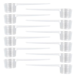 ExcellaElite Protein Scoop 12 PCS,Scoops for Powder Precise Measuring,Dishwasher Safe,Clear Plastic,Protein Powder Scoop Ideal for Liquids, Powders, Baking Kitchen Cooking Tools(Transparent)
