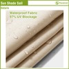 FLORALEAF Sun Shade Sail 12' X 12' Rectangular Waterproof Sun