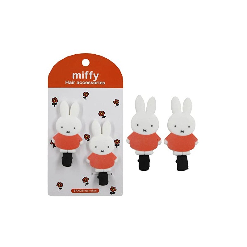 Shomido Miffy 387735 Miffy Hair Accessories Flocking Die-Cut Bangs Clip