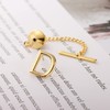 AMITER Men Tie Tack, Initial A-Z Gold Tie Pin with