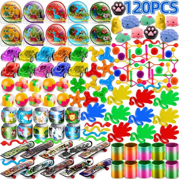 AmyBenton 120 Pcs Small Toy Bulk Party Bag Fillers for