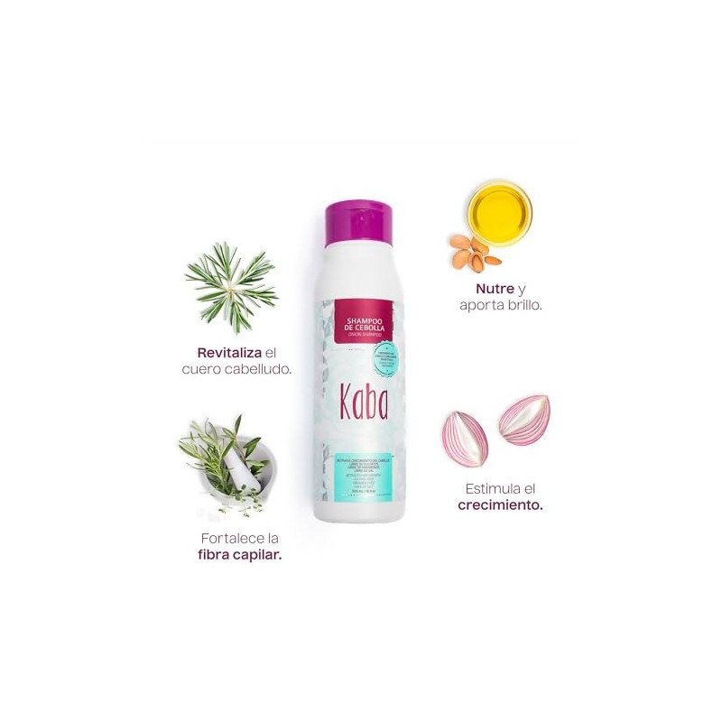 Kaba Shampoo Anti Caida de Cabello de Cebolla Roja, Estimula