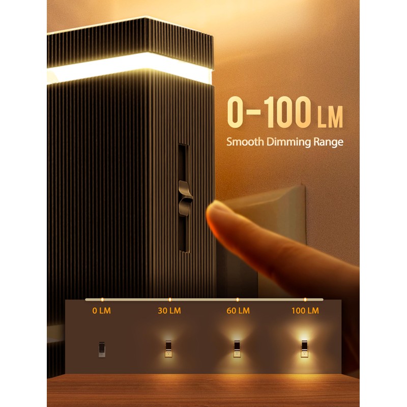 DORESshop Dimmable LED Night Light Plug in [4 Pack], Night