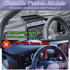 RUNROAD Dashboard Storage Organizer Tray Compatible with 2024 2025 2026 Honda Prologue EV Accessories, Center Console Organizer Armrest Tray Behind Screen Insert Sunglasses Holder