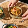 MONITO Ceramic Salad Bowl with Handles, 16 oz French Onion