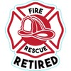 Fire and Rescue Vinyl Decal - Retired Bumper Sticker -