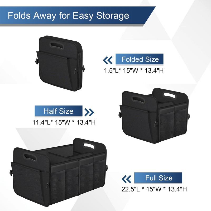 Femuar Car Trunk Organizer, Trunk Storage Organizer with 72L Large