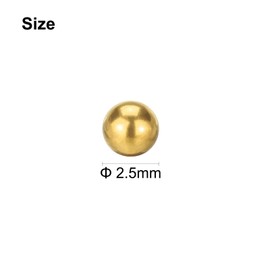 uxcell 200 Pcs Precision Solid Brass Bearing Balls 2.5mm Industrial Brass Ball Spheres for Machinery, Automotive, and DIY (H62 Brass)