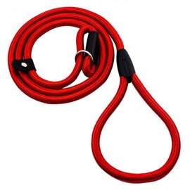 Dog Slip Leads Leash, 4.5FT Durable Puppy Rope Leashes Collar Nylon Dog Training Walking Lead Leashes for Small Medium Dogs (Red)
