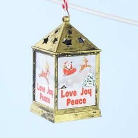 Mulberry Studios Starlight Lantern Christmas Tree Hanger Family & General Love Joy Peace
