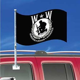 EagleEmblems F9739 Flag-CAR,Wounded Warrior (12in x 18in)