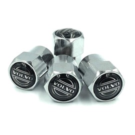 Metal Chrome Car Tyre Wheel Valve Dust Caps. T5 Turbo V40 XC60 XC90 Cross Country Polestar V60 V90 S60 S40 V70 XC70 440 850 S90 940 Estate C30 C70 P1800 V50