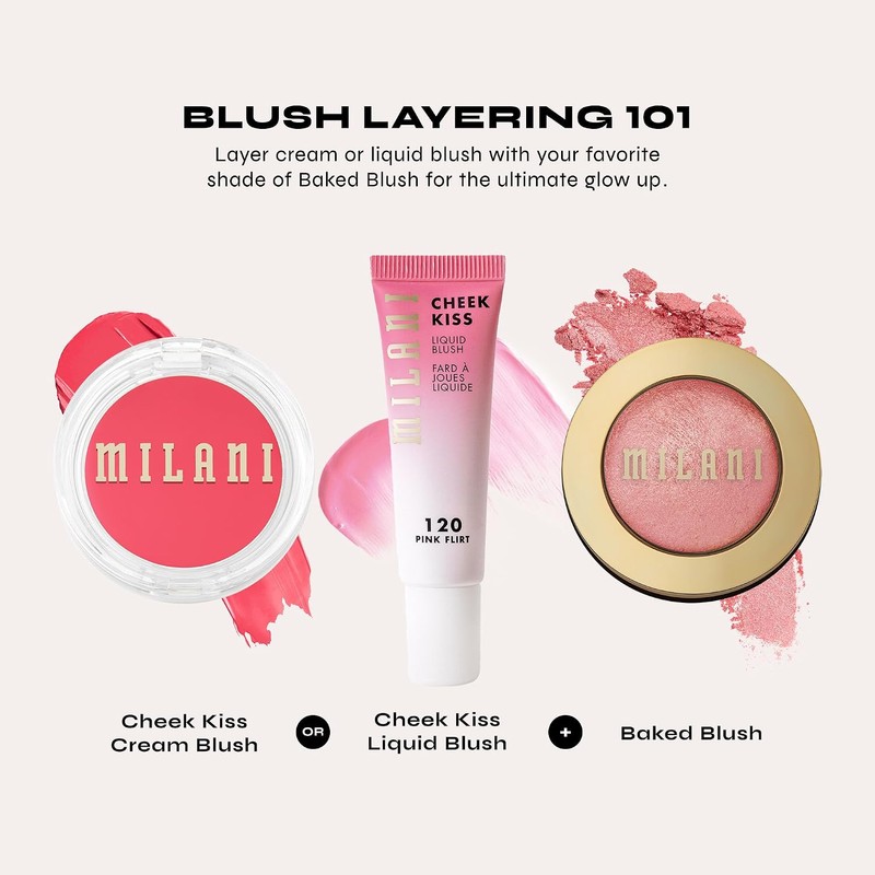 Milani Rubor Acabado Natural Tono Romantic, Rose Powder Blush