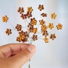 Unbranded Package of 4 Copper Artificial Crystal Rhinestone Flower 6-3/4"