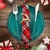 LATERN 12Pcs Christmas Reindeer Napkin Rings, 6CM Gold Deer Napkin