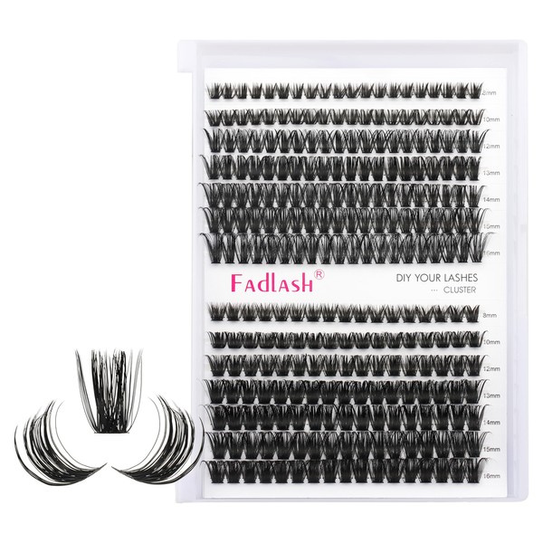 Fadlash Wispy Cluster Lashes DIY Individual Lashes 0.07 D Curl