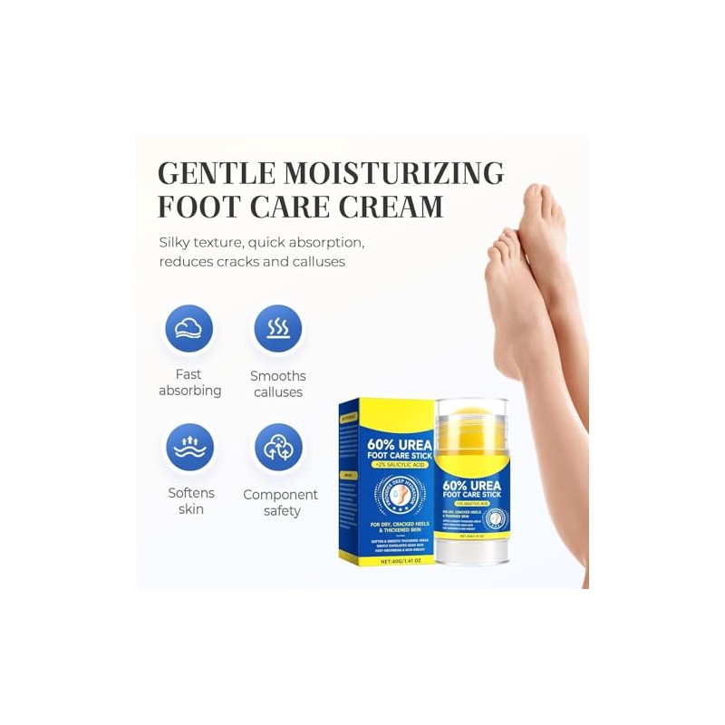Crema Hidratante Y Antigrietas Para Pies Con 60 De Urea,