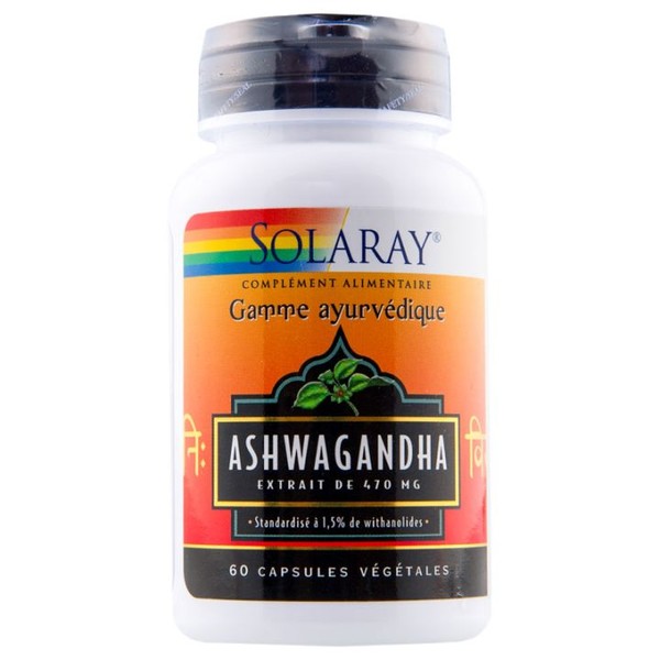 Solaray Extrait de Ashwagandha 470 mg 60 gélules