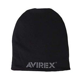 Avilex Men's AVIREX AX REVERSIBLE SWEAT CAP Military Reversible Knit Cap, Black