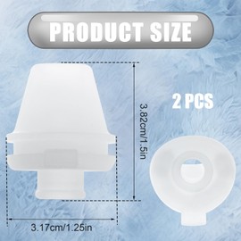 2pcs Bite Valve Replacement for Ello Cooper 22/32oz Stainless Steel Bottle, Water Bottle Mouthpiece BPA Free Silicone Cap Lid Spout for Ello Cooper 18/22/32/40oz Accessories Parts（Transparent Color）