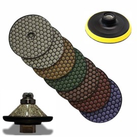 Roxx Tools 3/16" 3/8" 3/4" Bevel Bullnose Profiler stone granite marble concrete polish pad