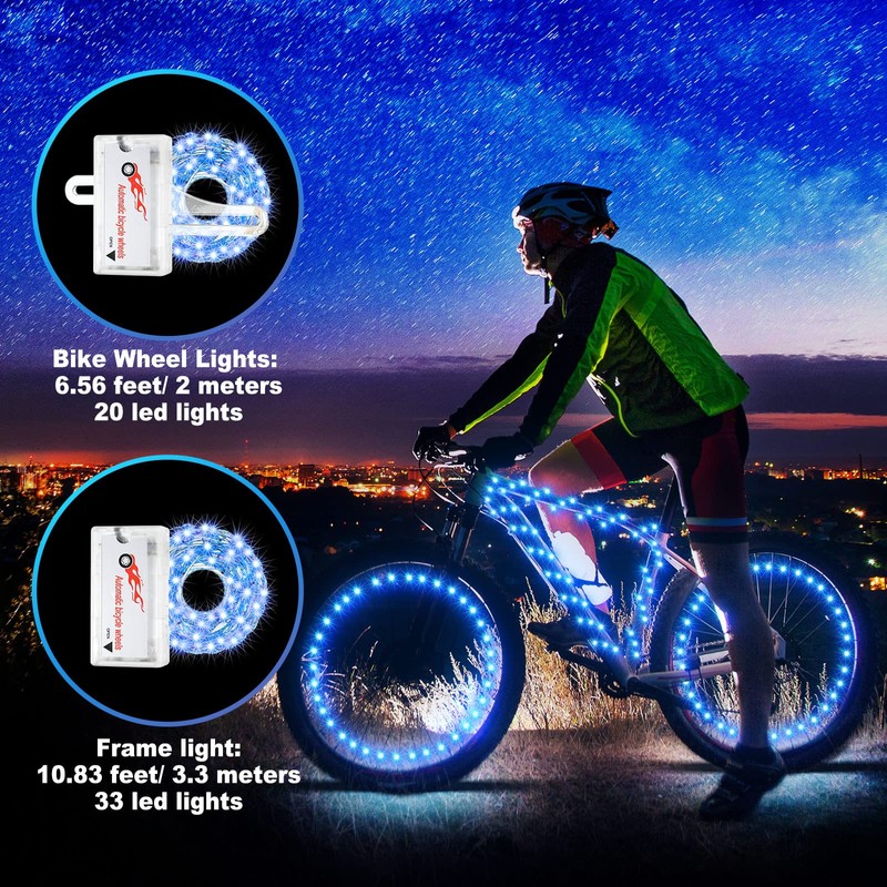 Woanger 3 Pcs LED Bike Lights for Night Riding Bicycle