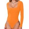 Women Long Sleeve Bodysuit Fashionable Charming Slim Fitting Body Leotard