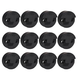 12 Pack Violin Mute Small Viola Mute, Practice Mute Silencer, Round Tourte Style, Black Rubber