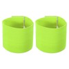 PATIKIL 9.4x2.5 Soccer Captain C Armband, 2 Pack Nylon Unisex Elastic Arm Band Adjustable for Youth Adult Team Training, Bright Green