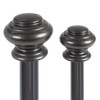 Decopolitan Urn Telescoping Double Drapery Rod Set, 72-144", Bronze