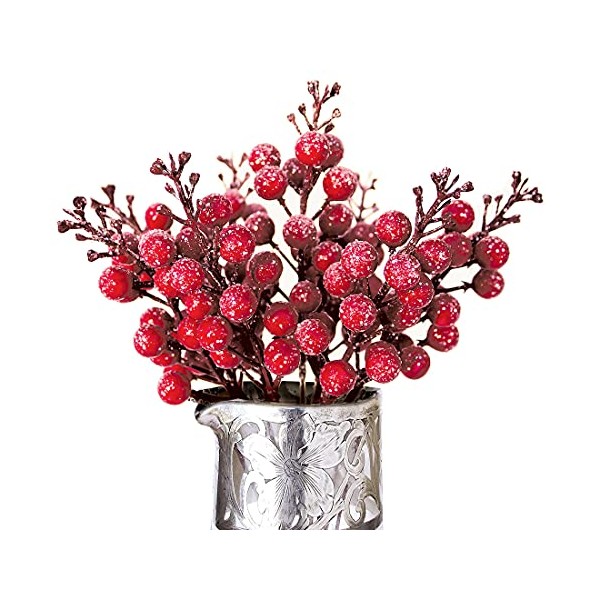 Winter Berry Picks/Red Berries Pick/Decorative Christmas Artificial Berry Stems for