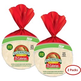 Guerrero 25 Calories White Corn Tortillas, 18.75 oz, 50 Count - 2 Packs (100)