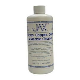 JAX Brass, Copper, Gold & Marble Cleaner - Metal Finishing Solution - Heavy Duty Cleaner - Pint