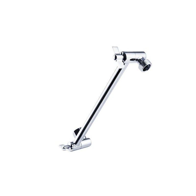 Heavy Duty Adjustable Shower Arm, 11" 100%Brass Extension with Gear