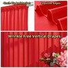 30ft x 10ft Wrinkle Free Red Backdrop Curtains for Parties,