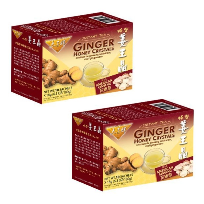Prince of Peace Instant Ginger Honey Crystals, 2 Packs of