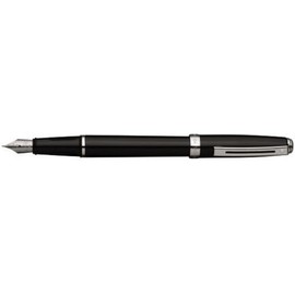 Sheaffer Prelude, Black Lacquer, Nickel Plate Trim, Fountain Pen: Medium Nib (E037353)