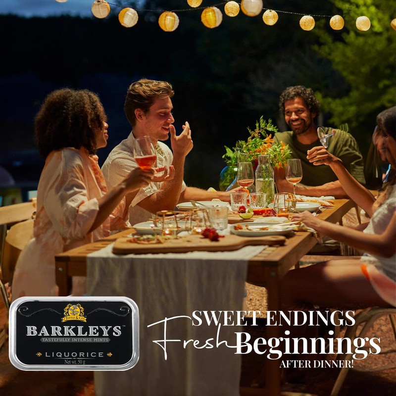 Barkleys Liquorice Breath Mints - Strong Licorice Flavored Cool Mint