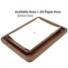 Bamber Wood Serving Tray Wooden Decorative Coffee Tea Platter Black
