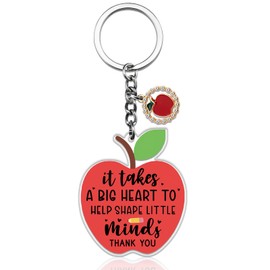 Teacher Gifts For Women Men Acrylic Apple Teacher Keychain Thoughtful Gifts For Coworker Colleagues Friends Lovers Teachers Back To School Appreciation Gift Christmas Teachers Day Gift