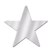 Foil Star Cutout (silver) Party Accessory (1 count)