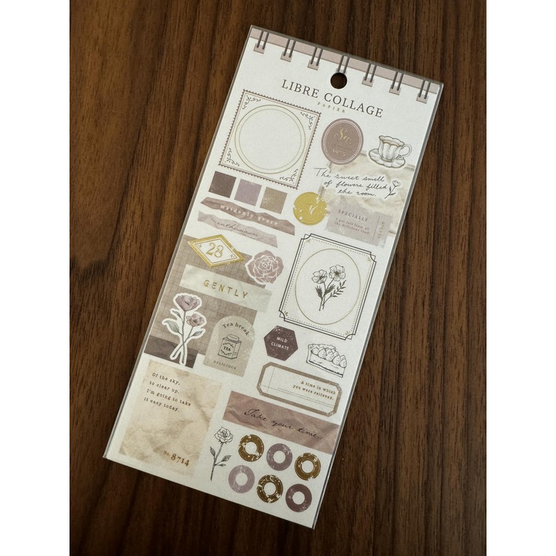 Mind Wave Sticker Sheet Set of 3 Libre Collage Pink,